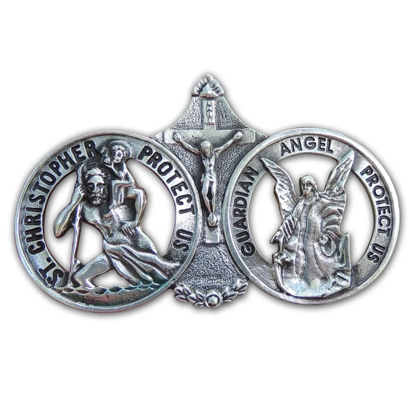 St. Christopher & Angel Visor Clip