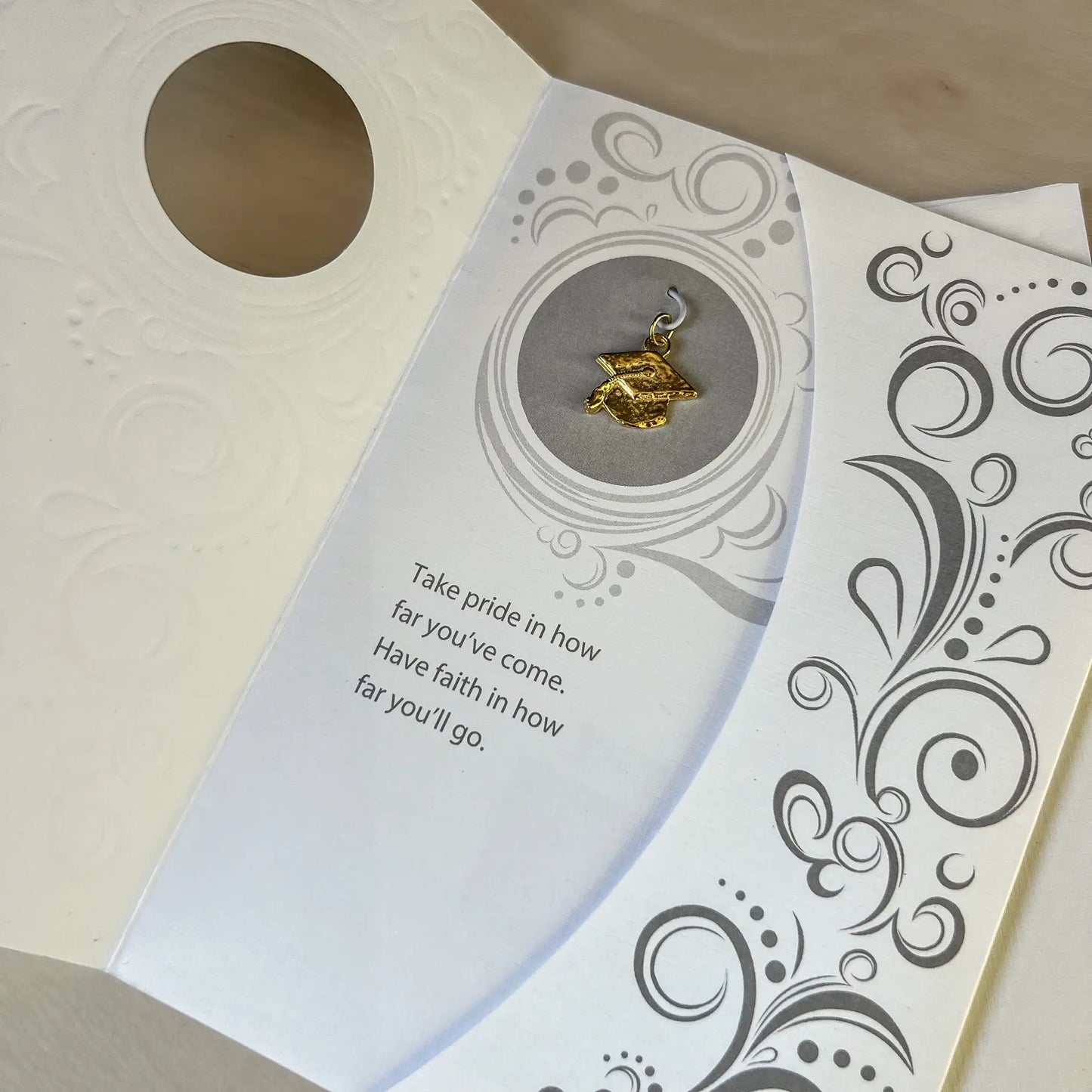 Graduation Card & Charm