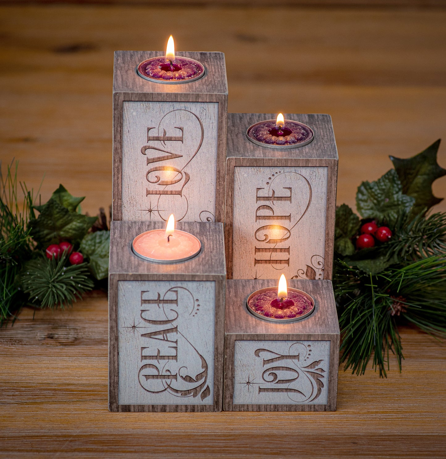 Advent Pillar Candle Holders