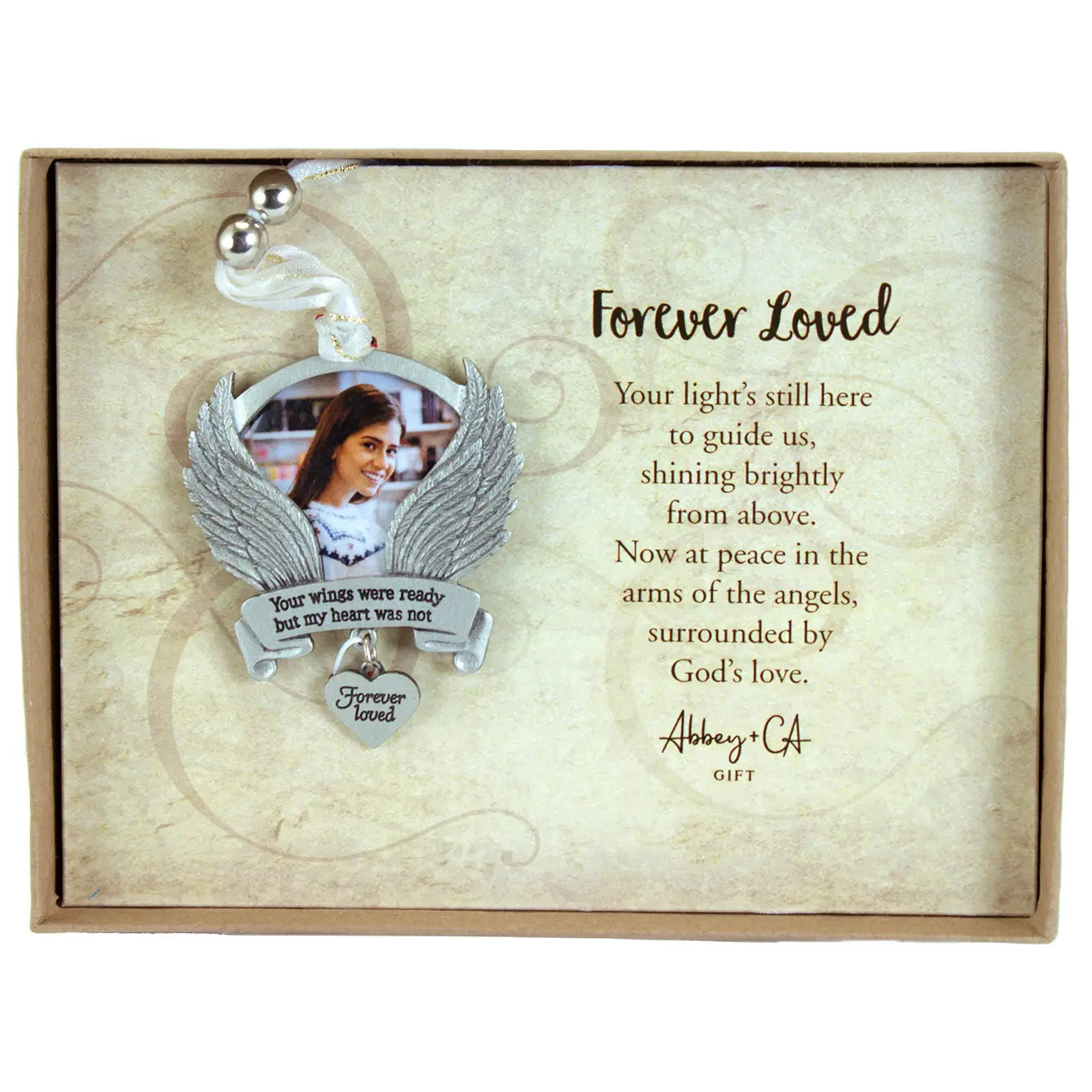 Forever Loved Angel Wings Memorial Car Charm