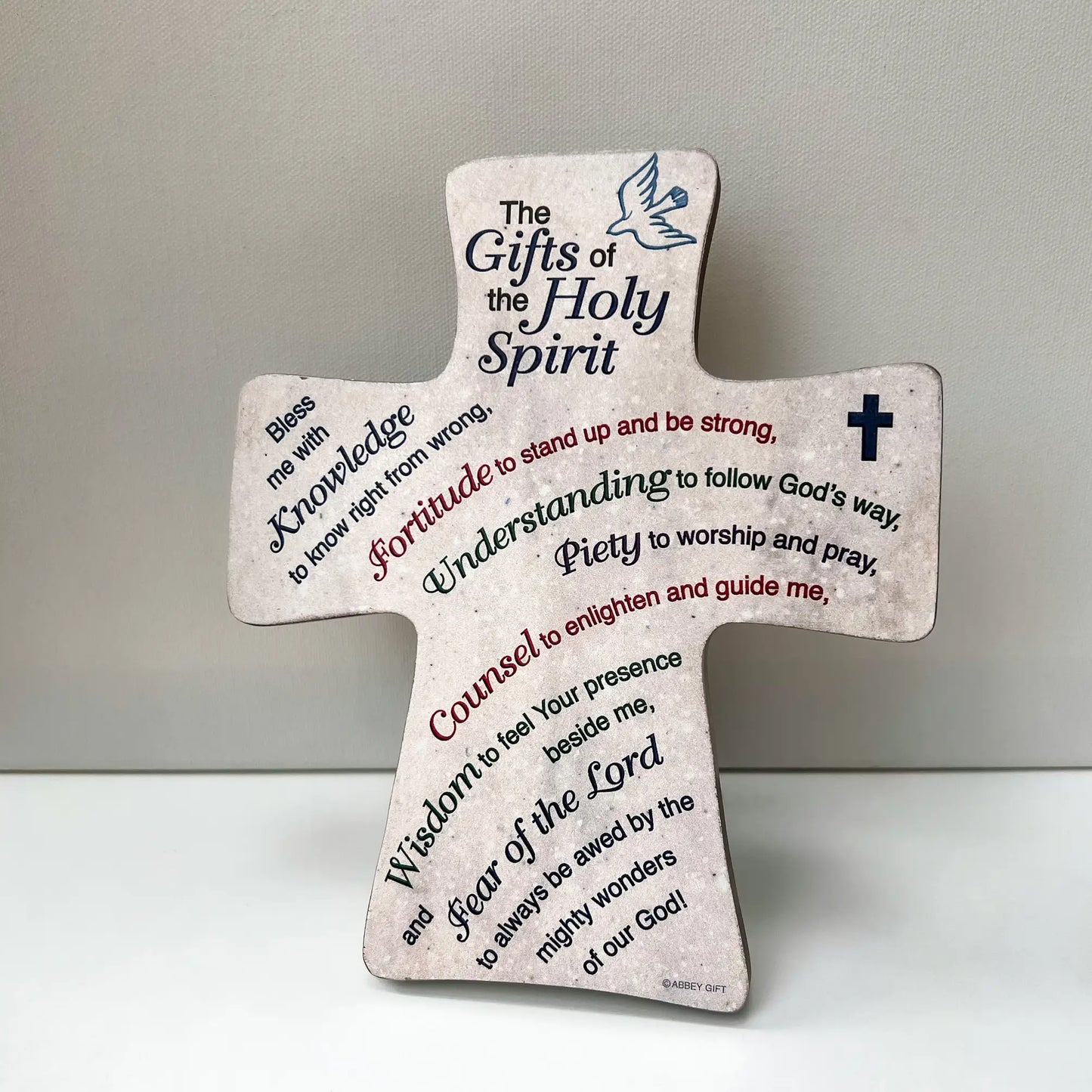 Gifts of the Holy Spirit Cross Plaque