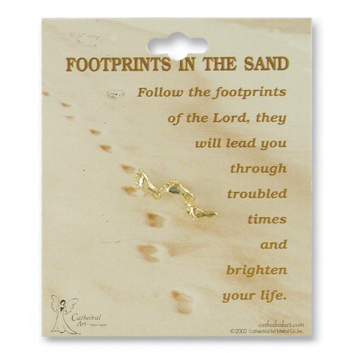 Footprints In The Sand Lapel Pin