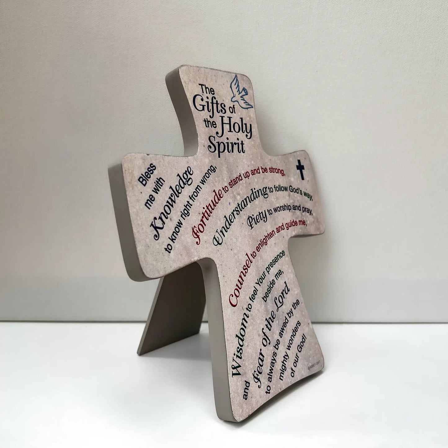 Gifts of the Holy Spirit Cross Plaque