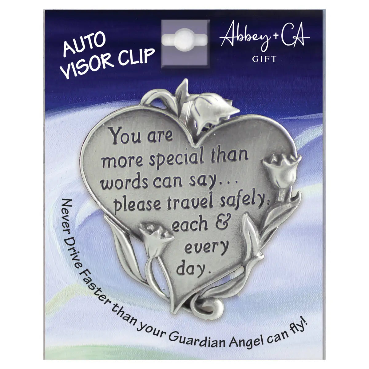 Floral Heart Visor Clips