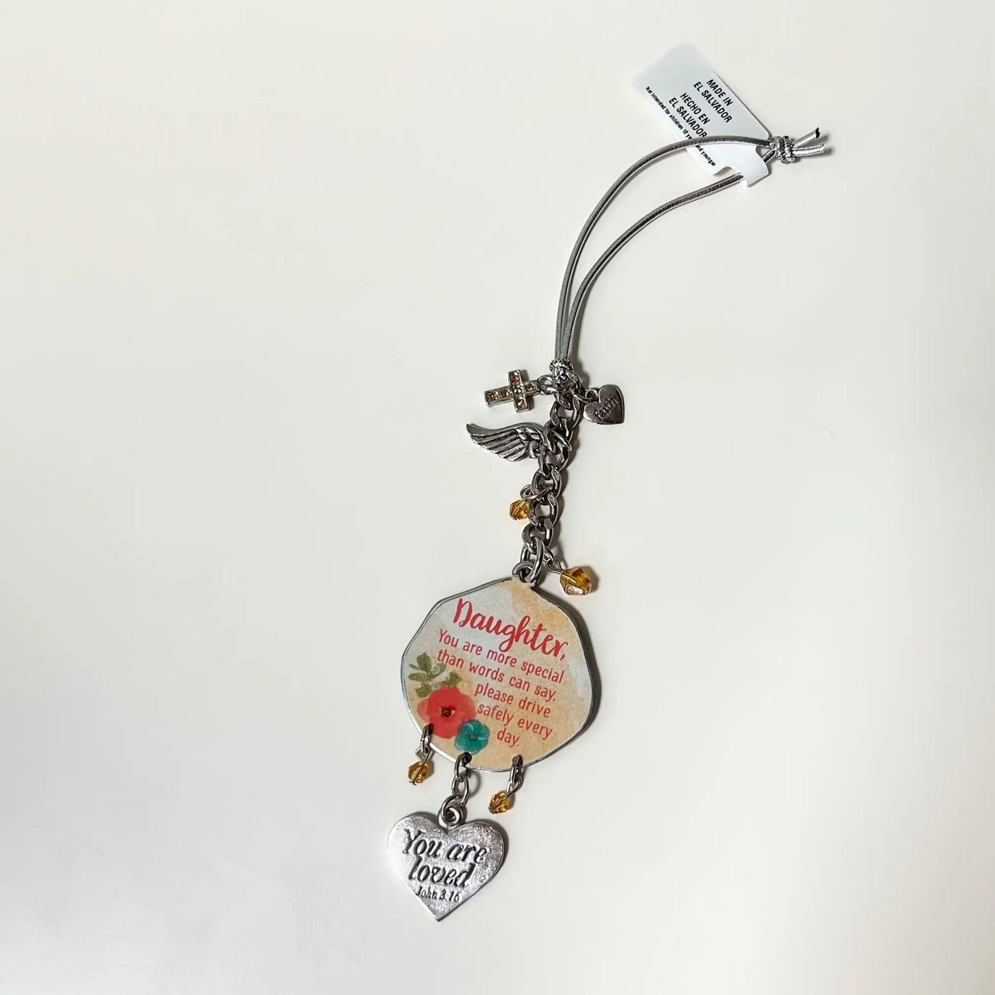 Daughter You Are Loved Car Charm