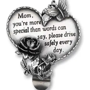 Floral Heart Visor Clips