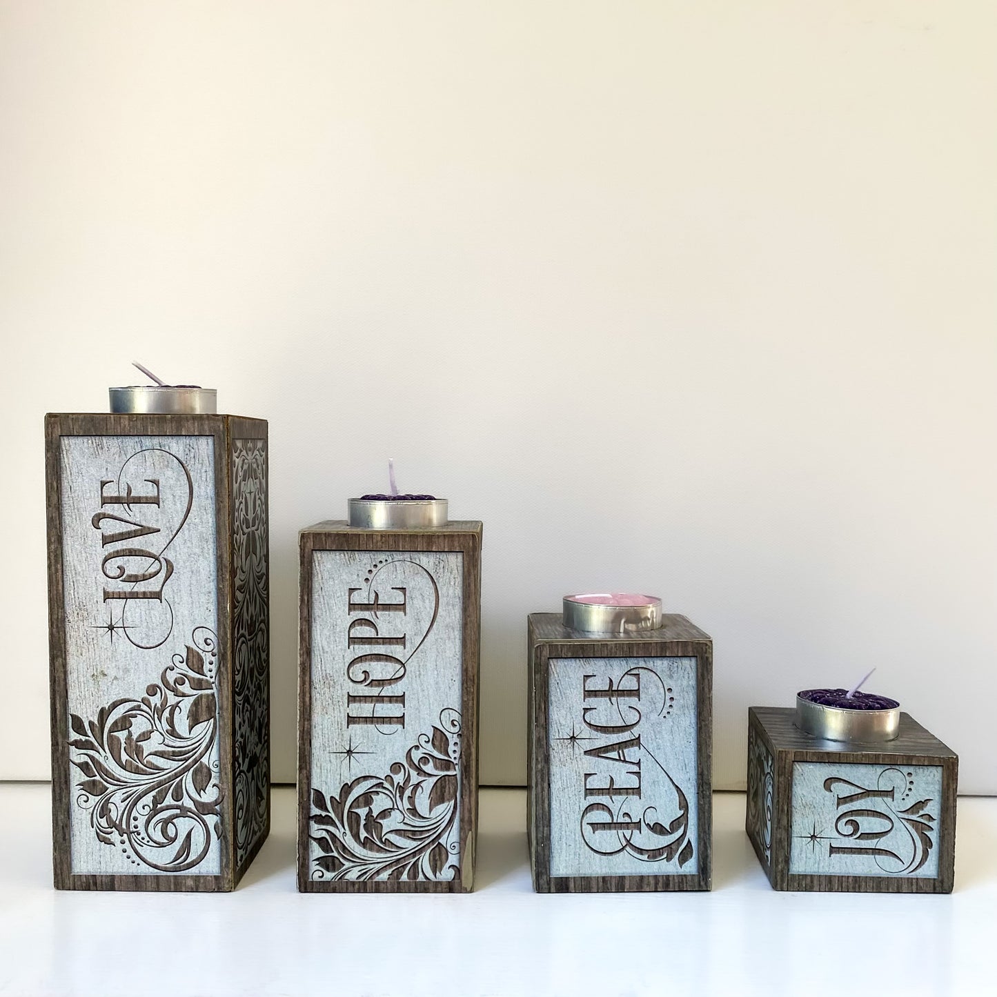 Advent Pillar Candle Holders