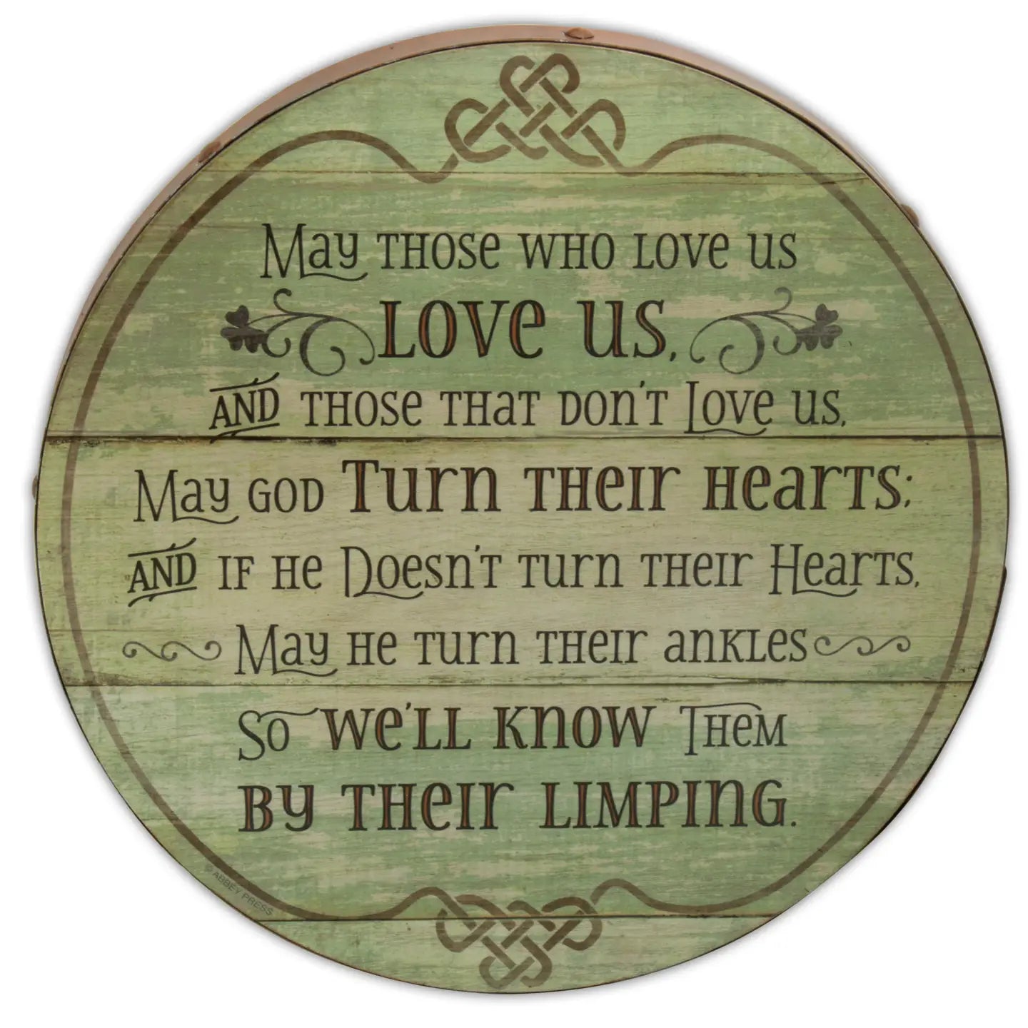 Irish Blessing Barrel Plaque