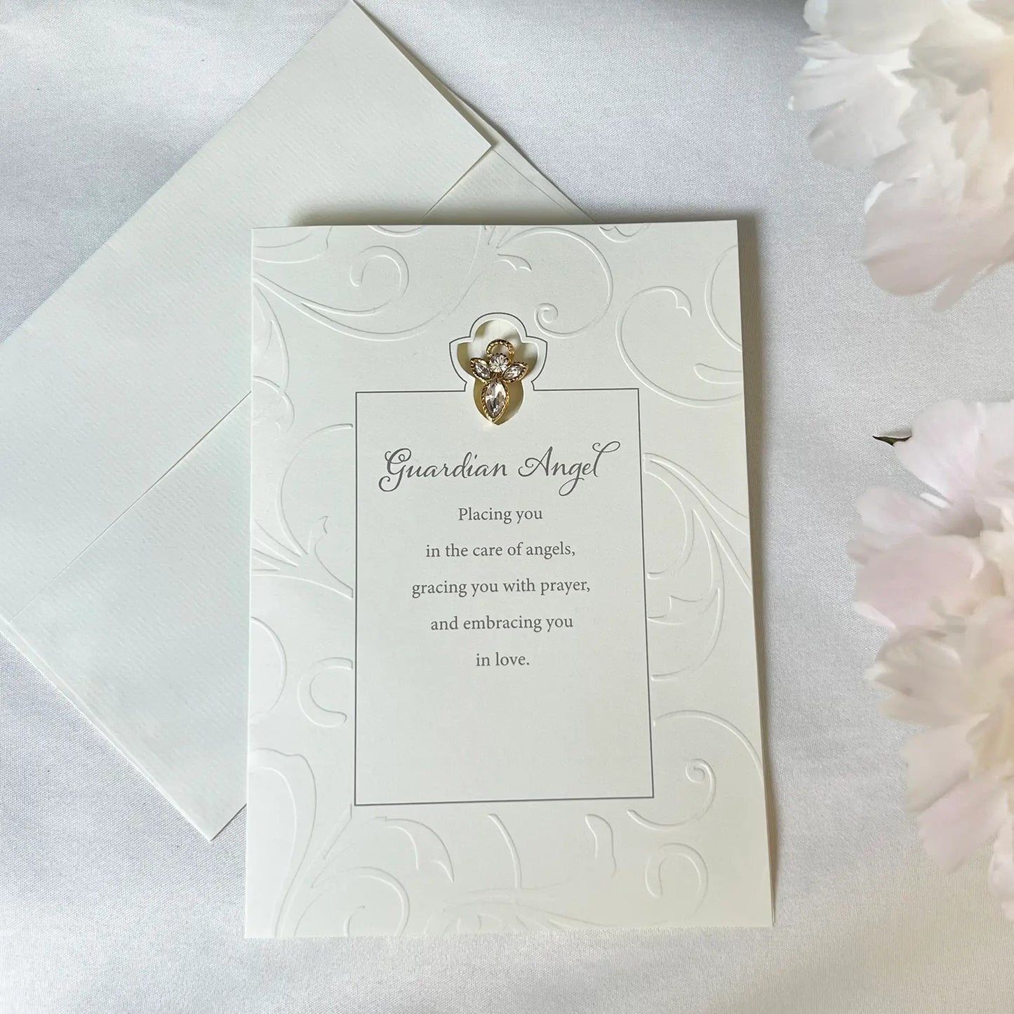Guardian Angel Greeting Card & Pin
