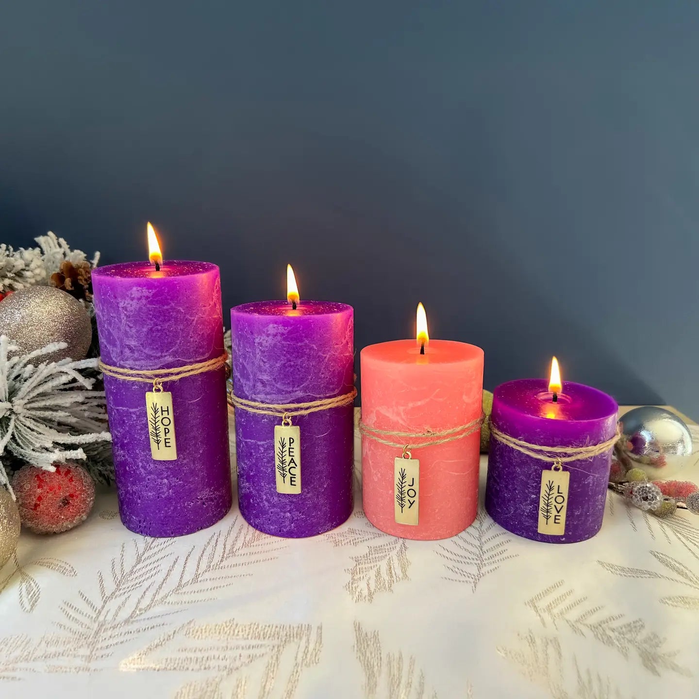 Charm Advent Pillar Candles