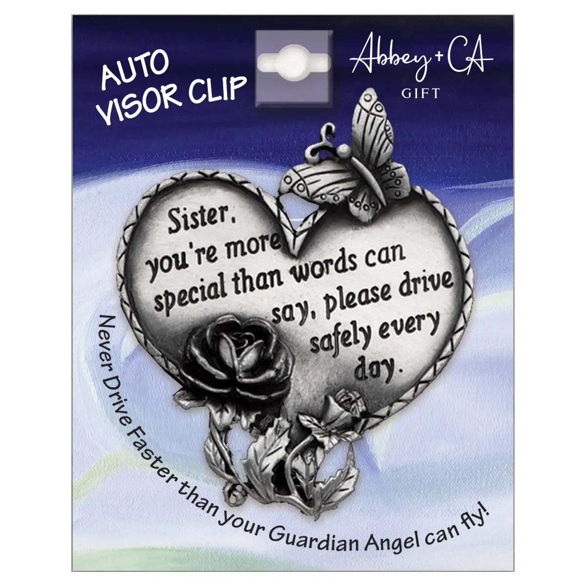 Floral Heart Visor Clips
