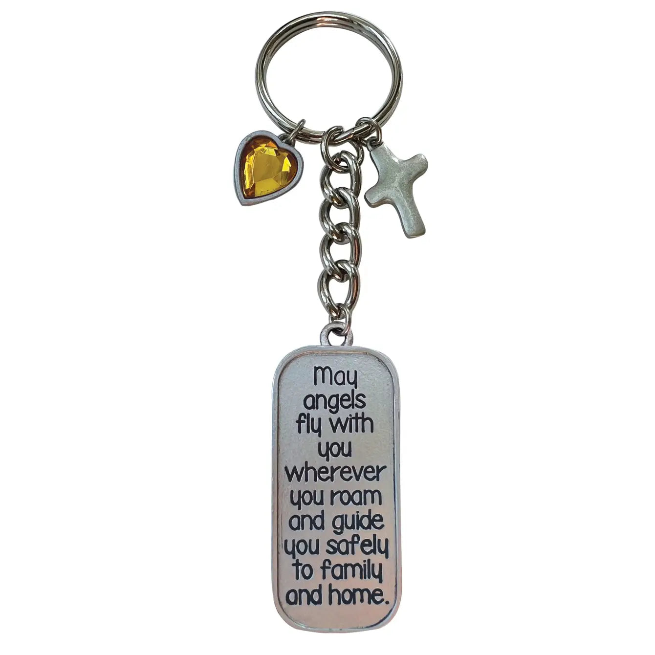 Gemstone Heart Key Rings