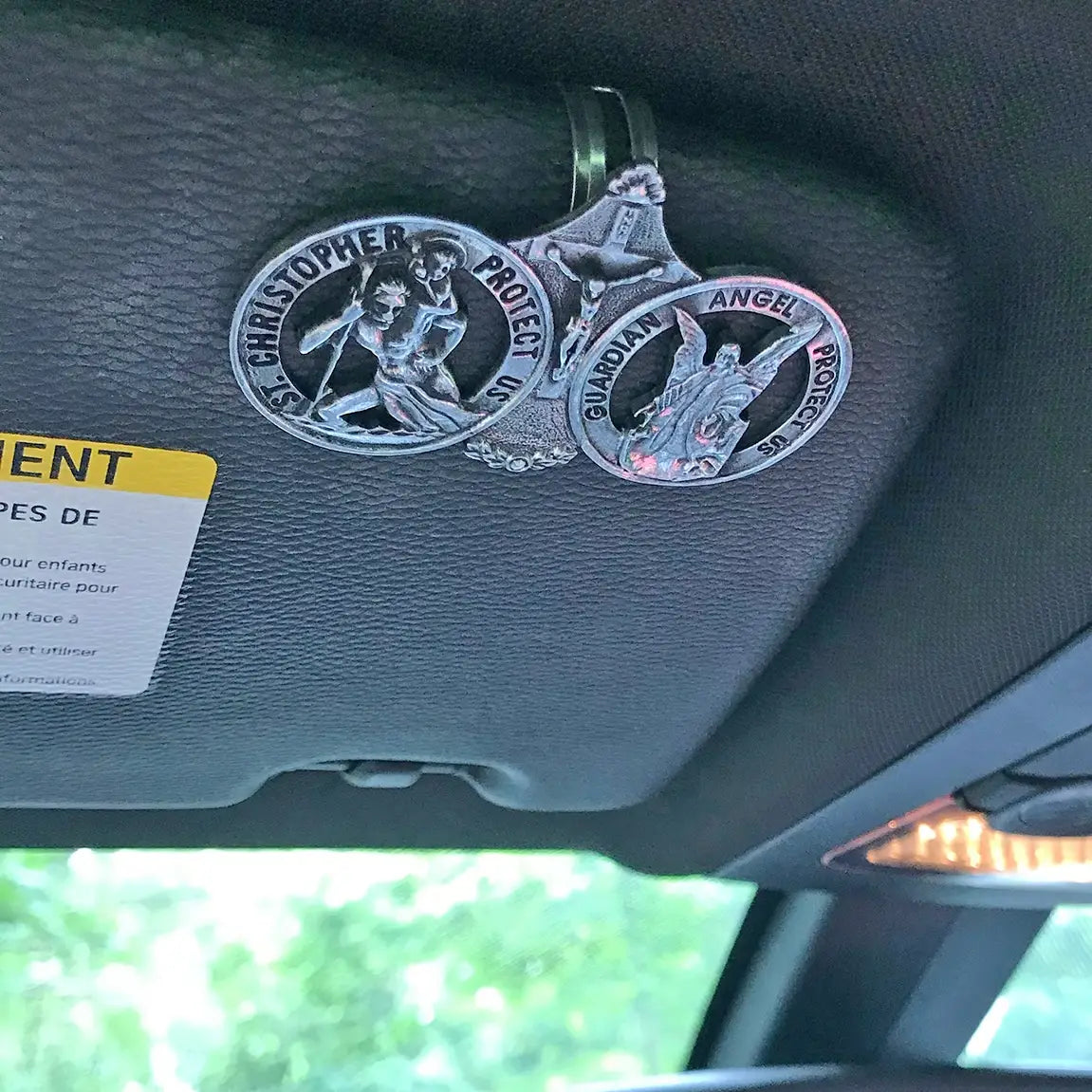 St. Christopher & Angel Visor Clip