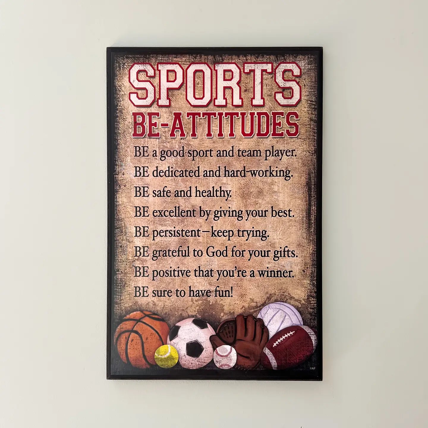 Sports Be-Attitudes Plaque