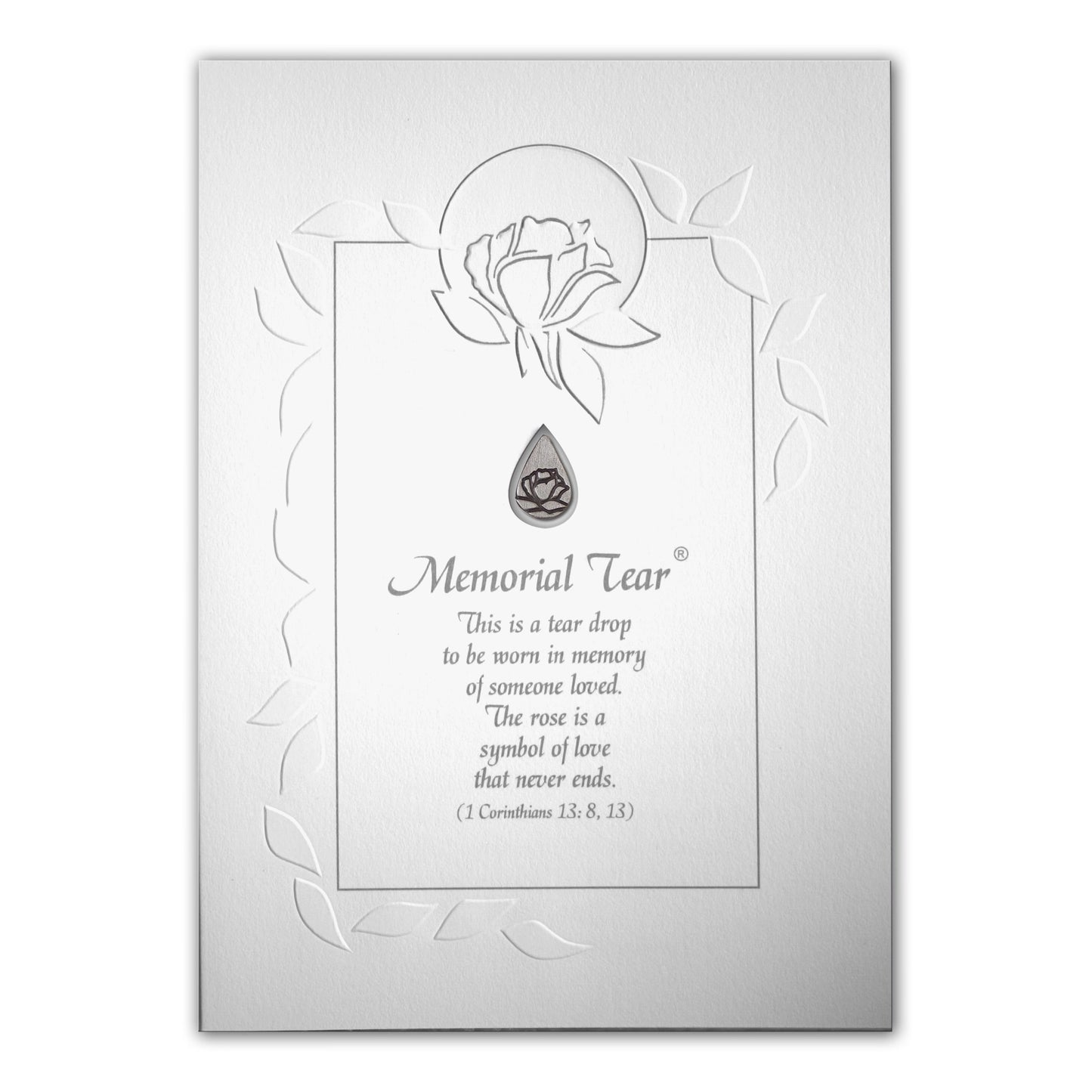 Sympathy Card & Memorial Tear Pin