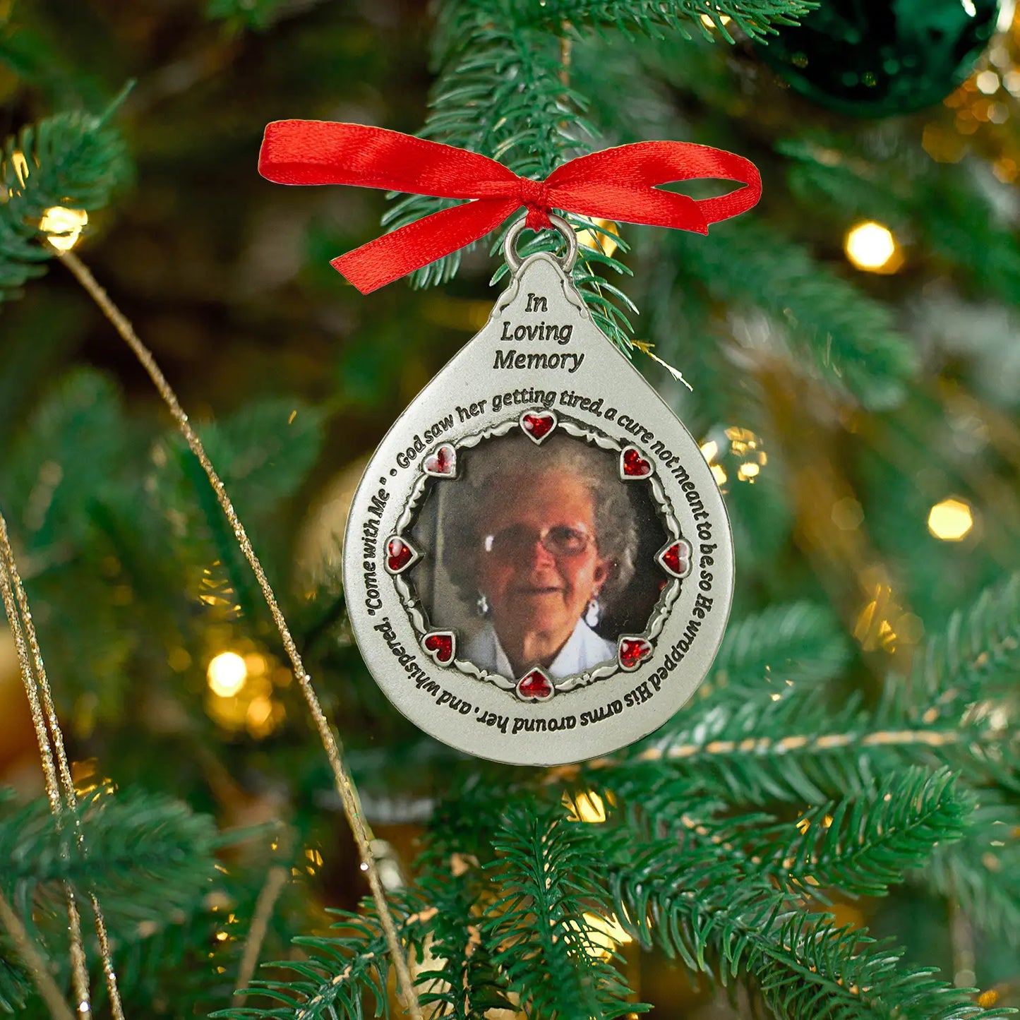 God Saw Memorial Tear Photo Ornament