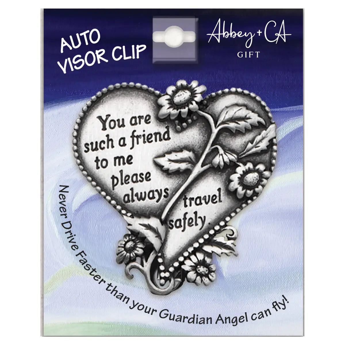 Floral Heart Visor Clips