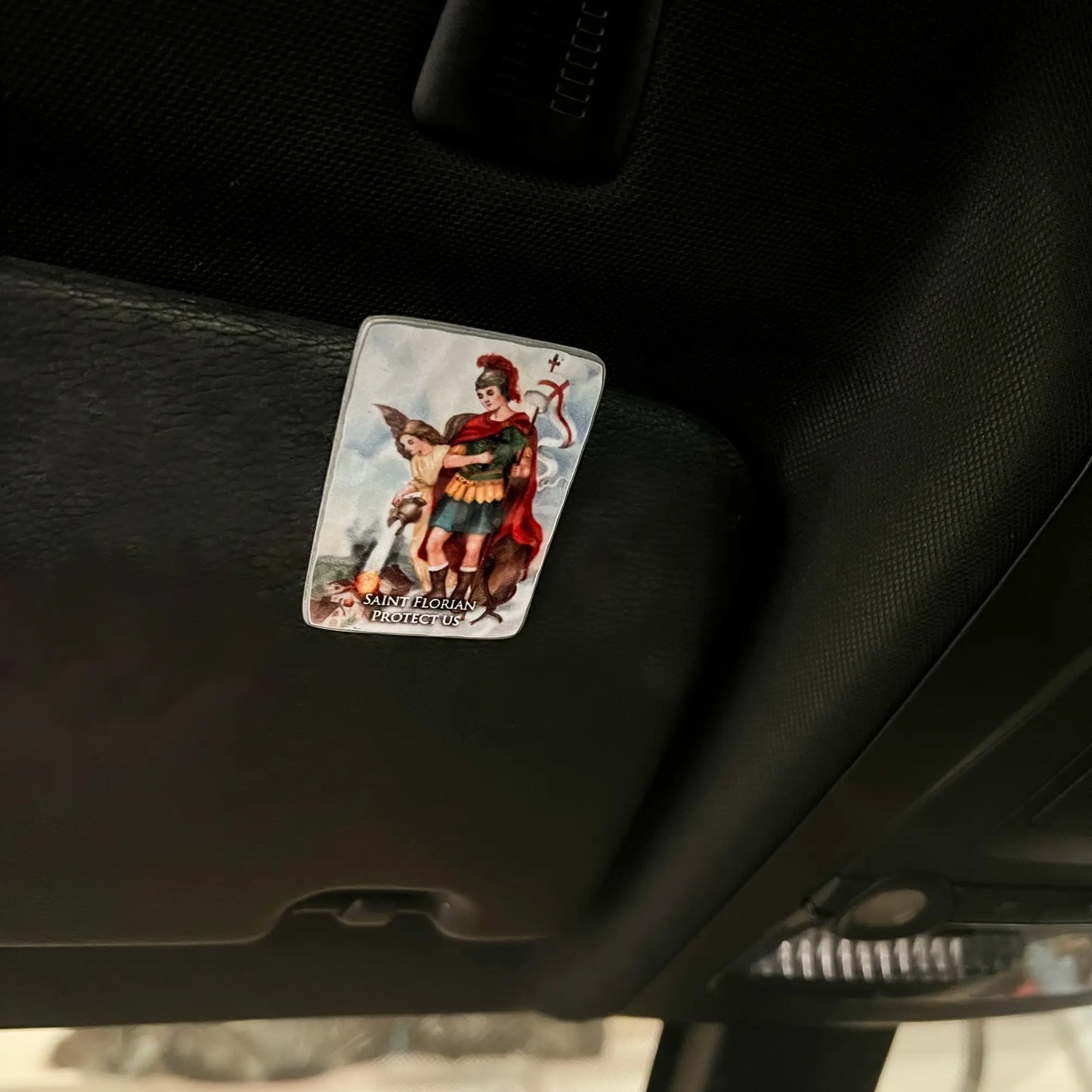 Saint Florian Protect Us Visor Clip