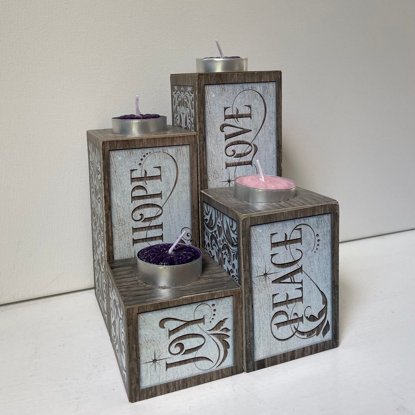 Advent Pillar Candle Holders