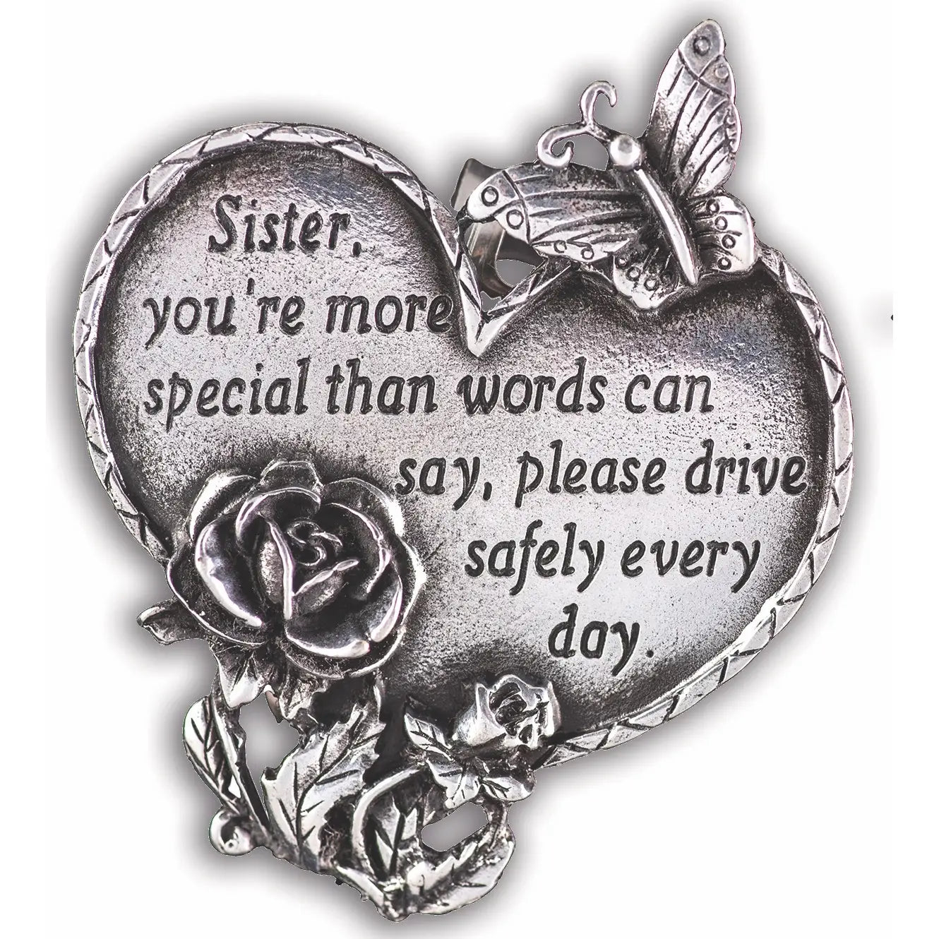 Floral Heart Visor Clips