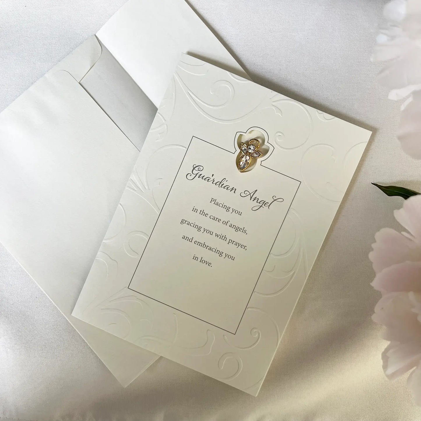 Guardian Angel Greeting Card & Pin