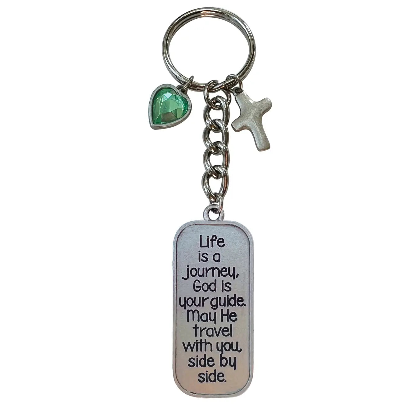Gemstone Heart Key Rings