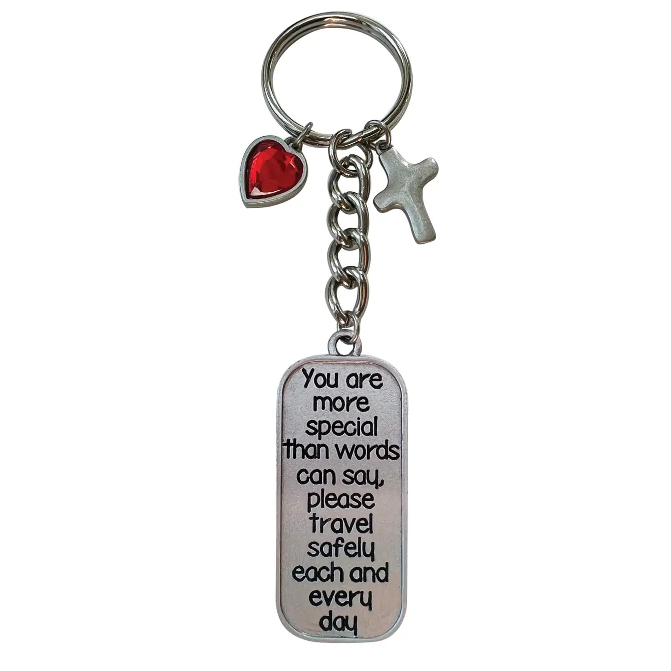 Gemstone Heart Key Rings