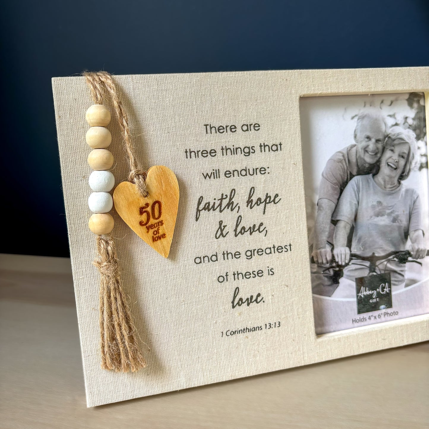 Anniversary Fabric Picture Frame
