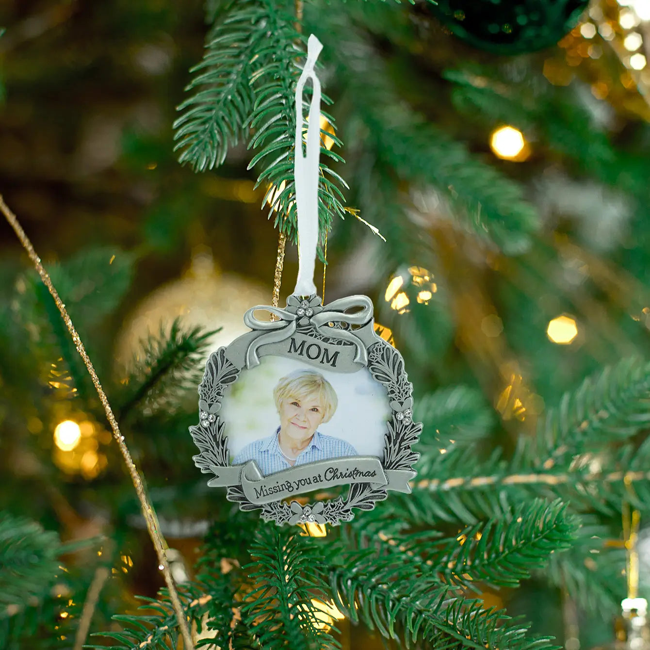 Missing You Memorial Photo Ornament