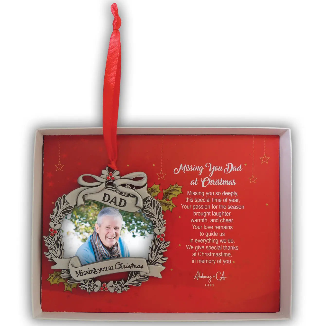 Missing You Memorial Photo Ornament