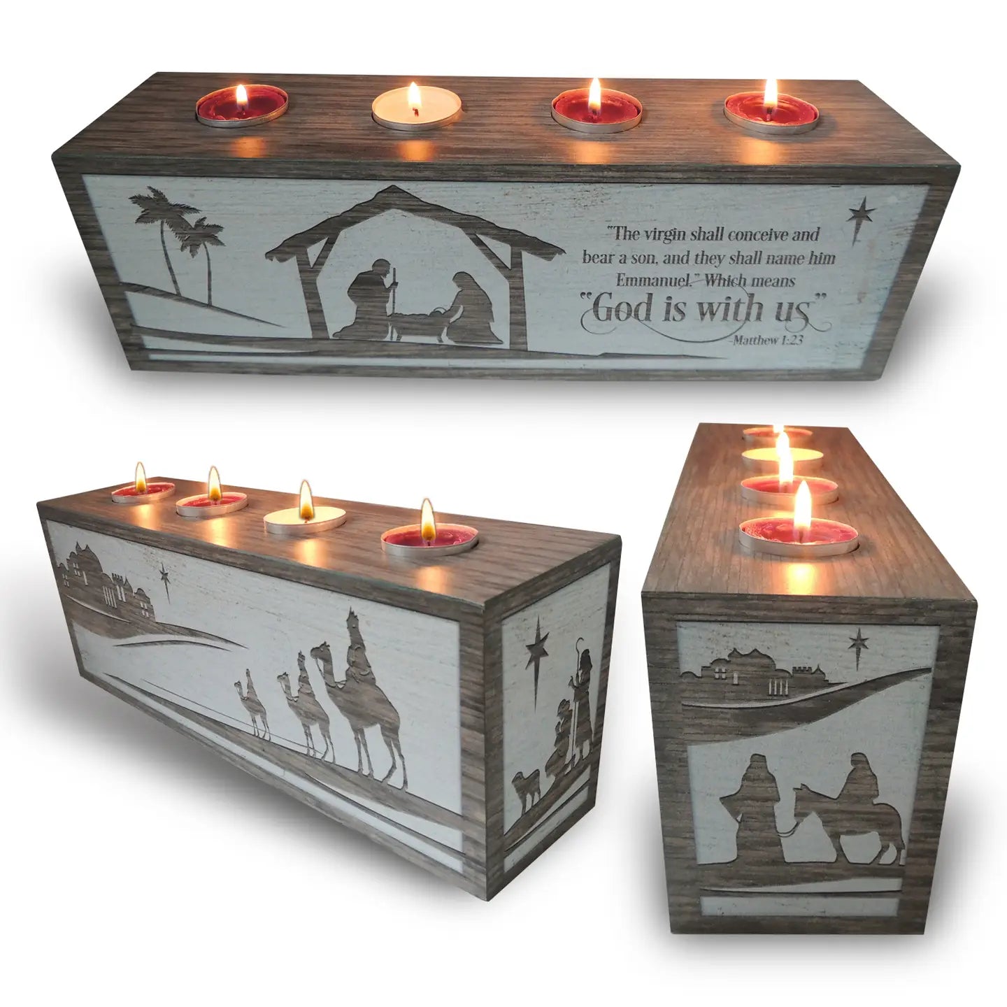 Advent Block Candle Holder