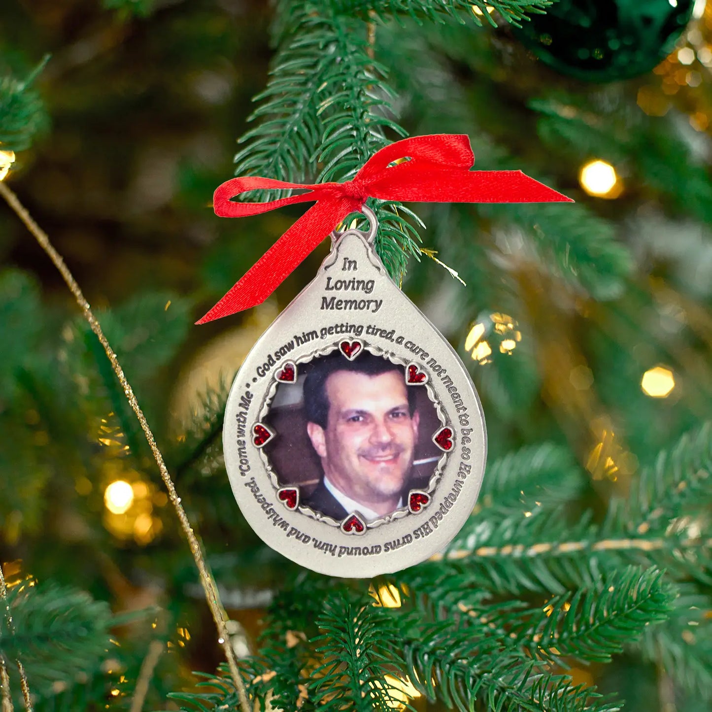 God Saw Memorial Tear Photo Ornament