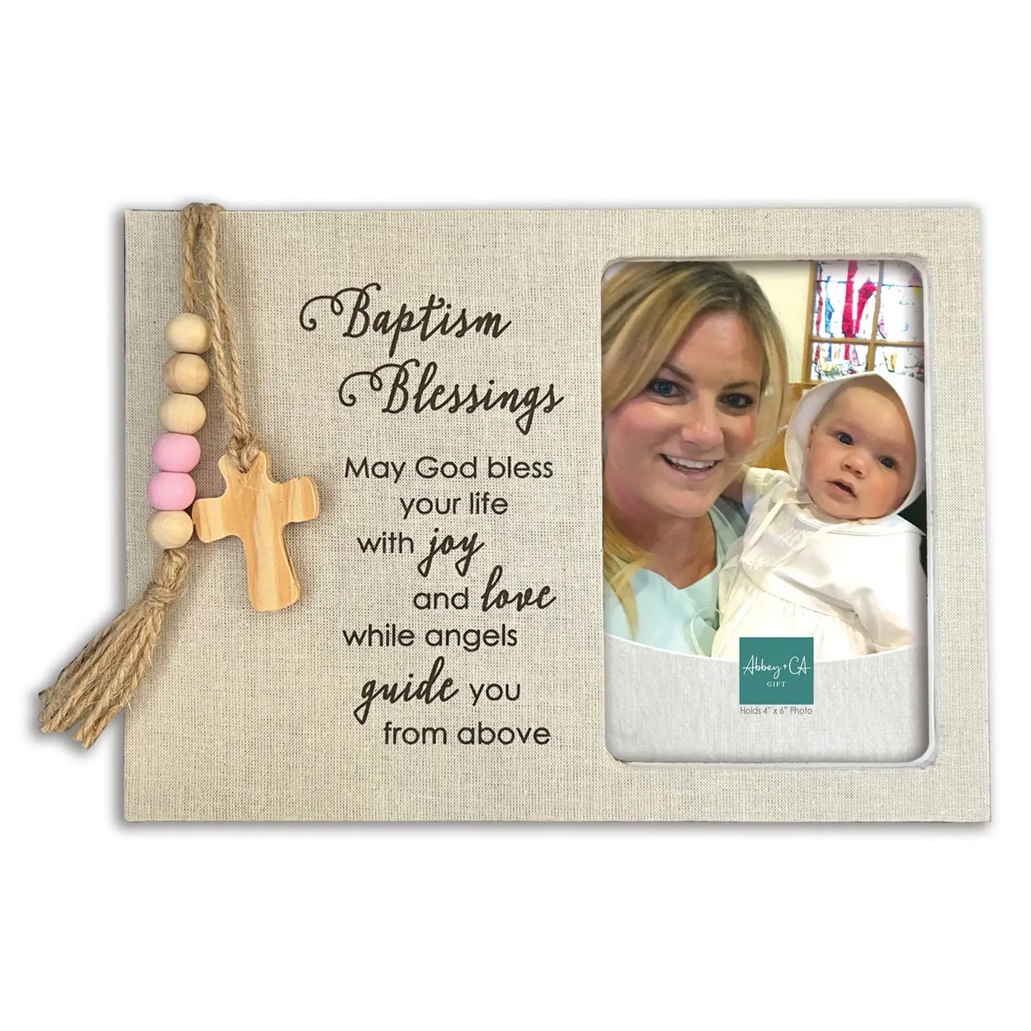 Baptism Fabric Picture Frame