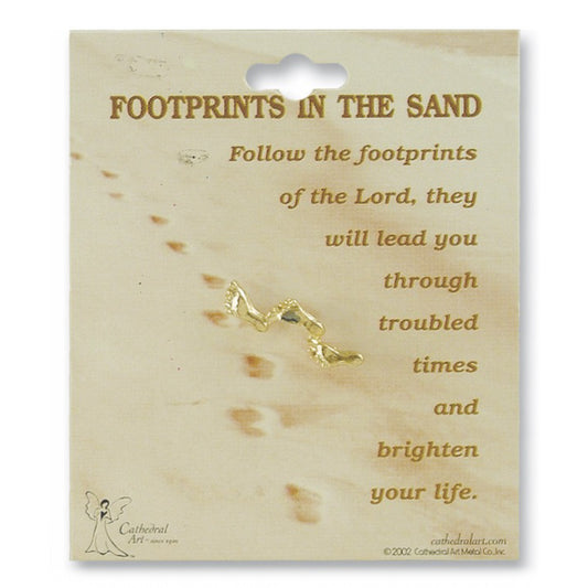 Footprints In The Sand Lapel Pin