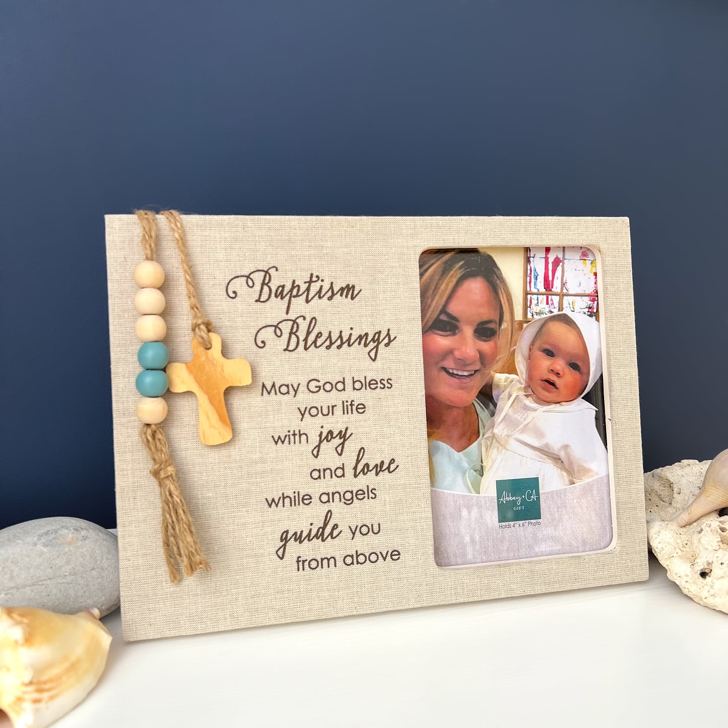 Baptism Fabric Picture Frame