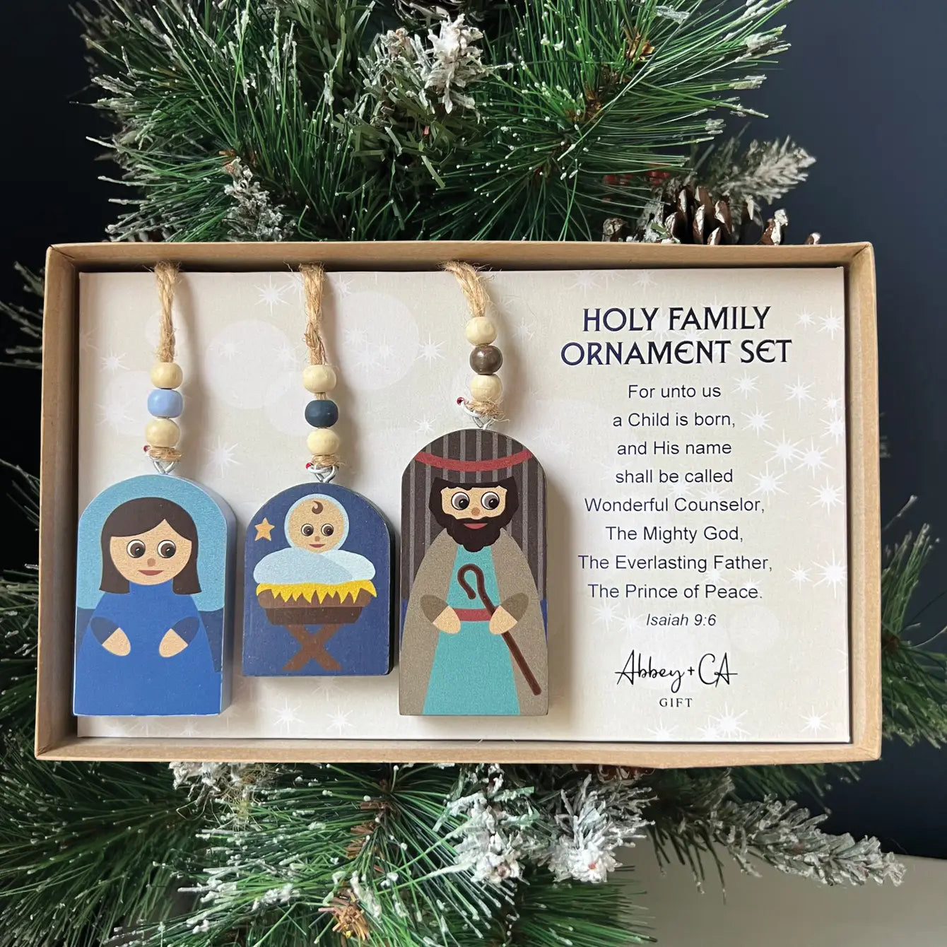 Holy Family Christmas Ornament Set