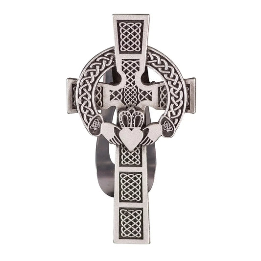 Claddagh Celtic Cross Visor Clip