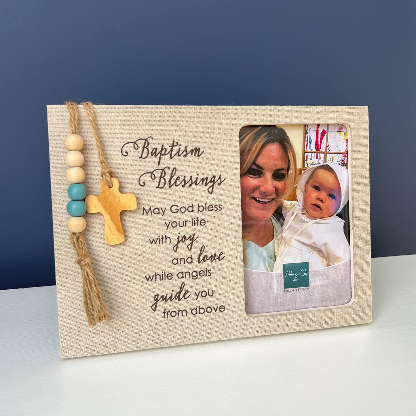 Baptism Fabric Picture Frame