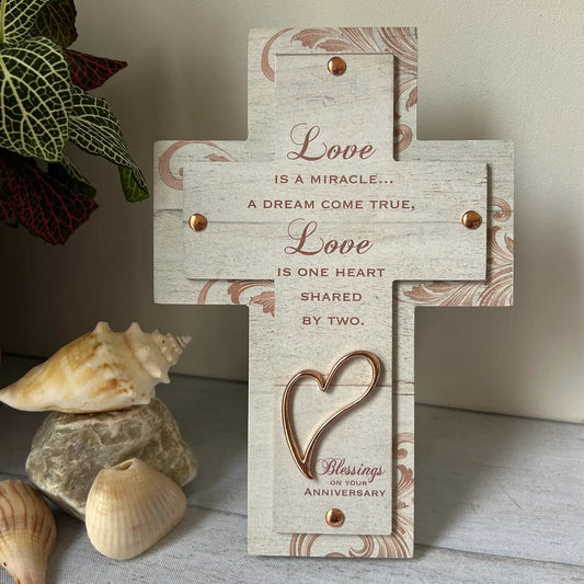 Love Is A Miracle Anniversary Cross