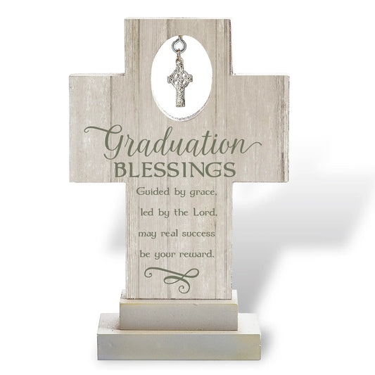 Irish Graduation Standing Charm Cross