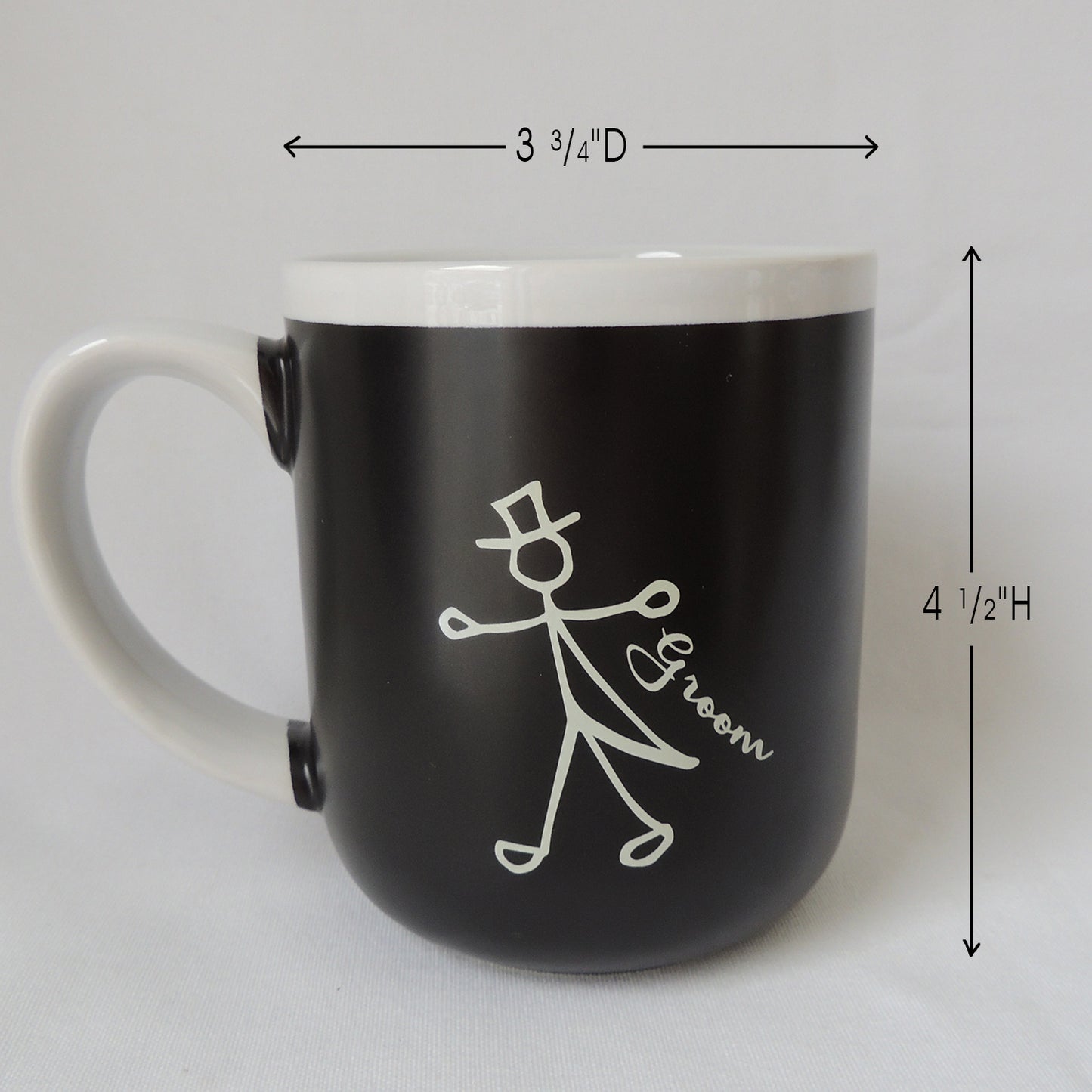 Bride & Groom Contemporary Mug Set