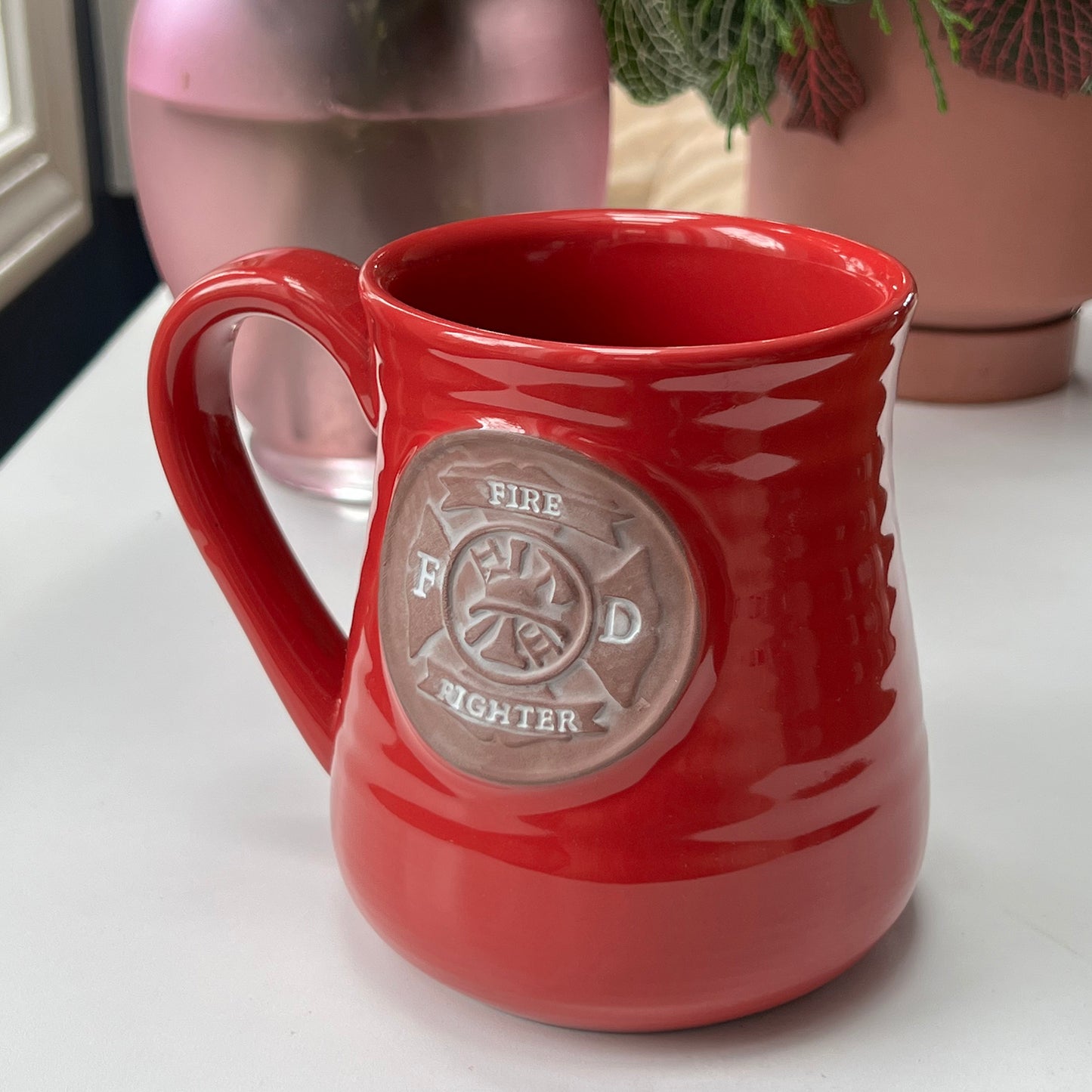 Firefighter Pottery Mug