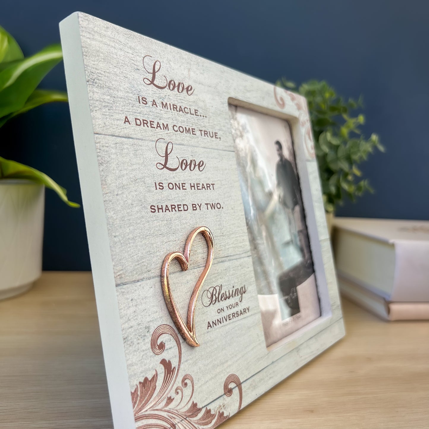 Love Is A Miracle Anniversary Picture Frame