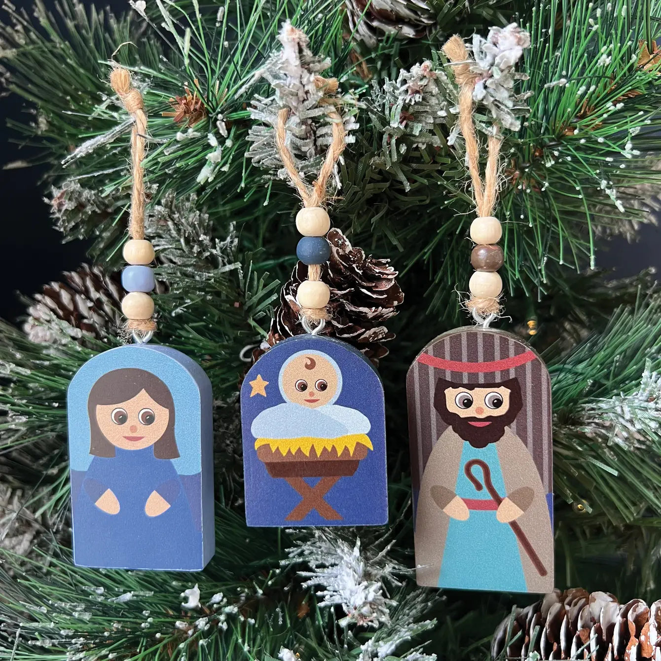 Holy Family Christmas Ornament Set