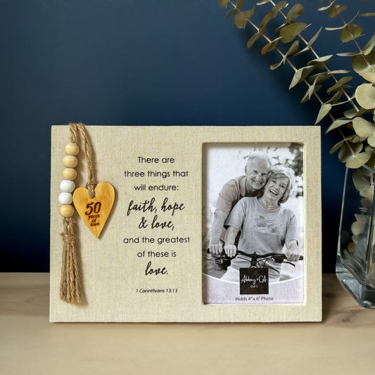 Anniversary Fabric Picture Frame