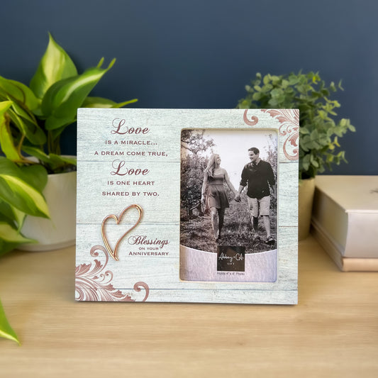 Love Is A Miracle Anniversary Picture Frame