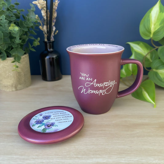 Purple Amazing Woman Coaster Mug