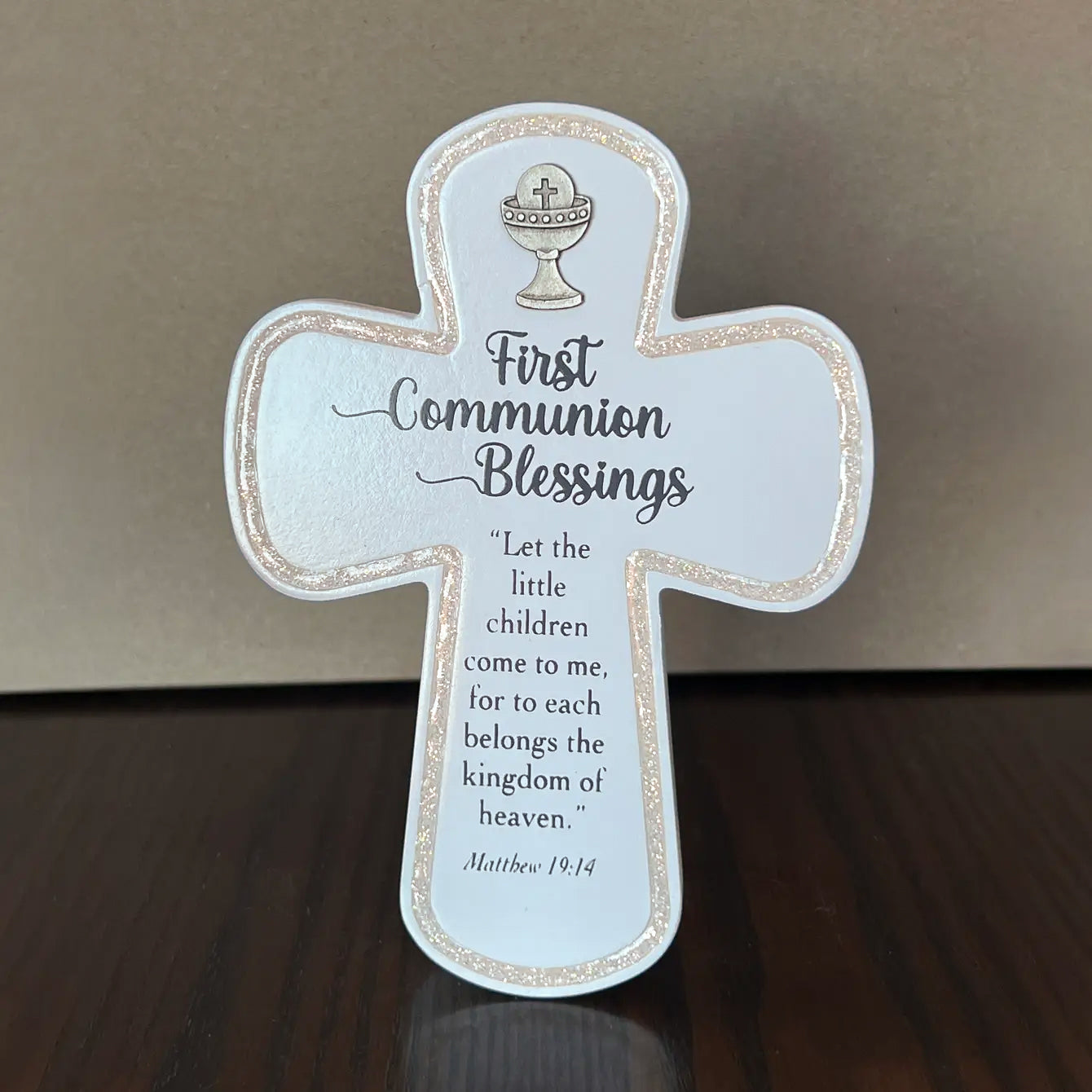 Communion Blessings Glitter Standing Cross 