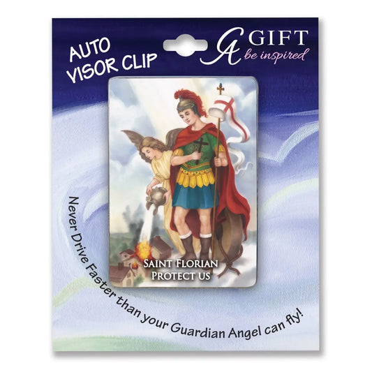 Saint Florian Protect Us Visor Clip