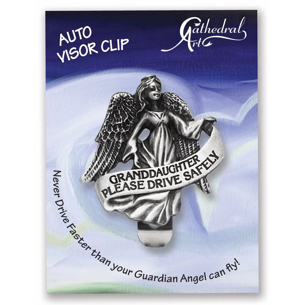 Please Drive Safely Angel Visor Clip